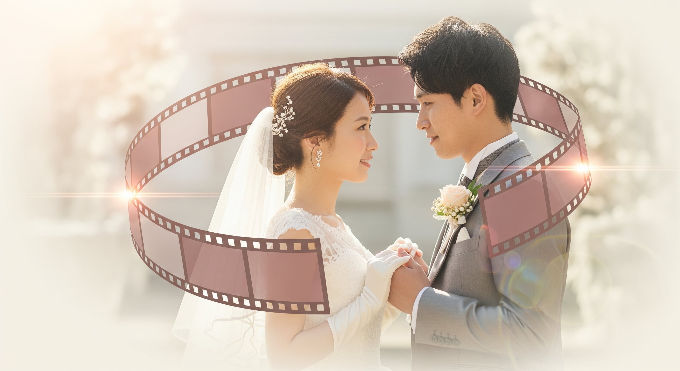 結婚式プロフィールムービー制作 ウェディングシーン まるフィルム
