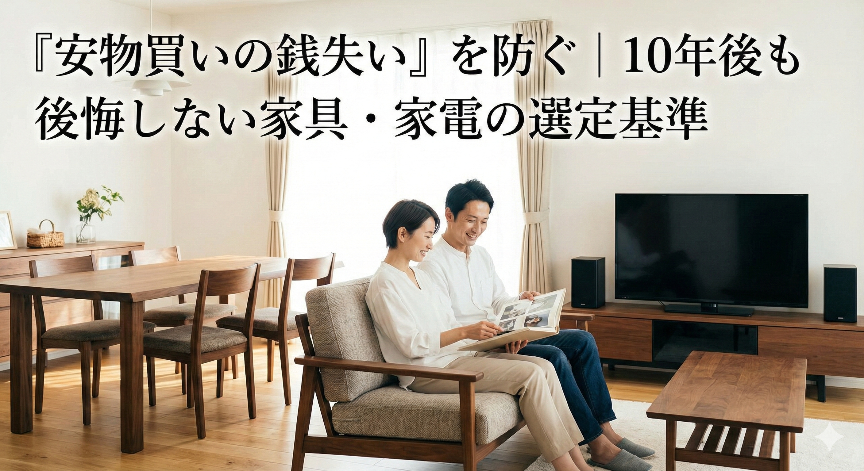 10年後も後悔しない家具・家電選び！3つの選定基準完全ガイド