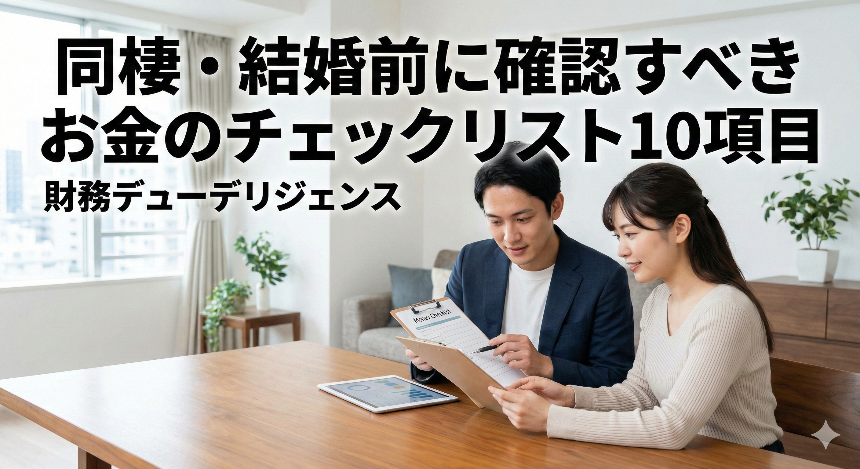同棲・結婚前に確認すべき10項目！財務デューデリジェンス完全版