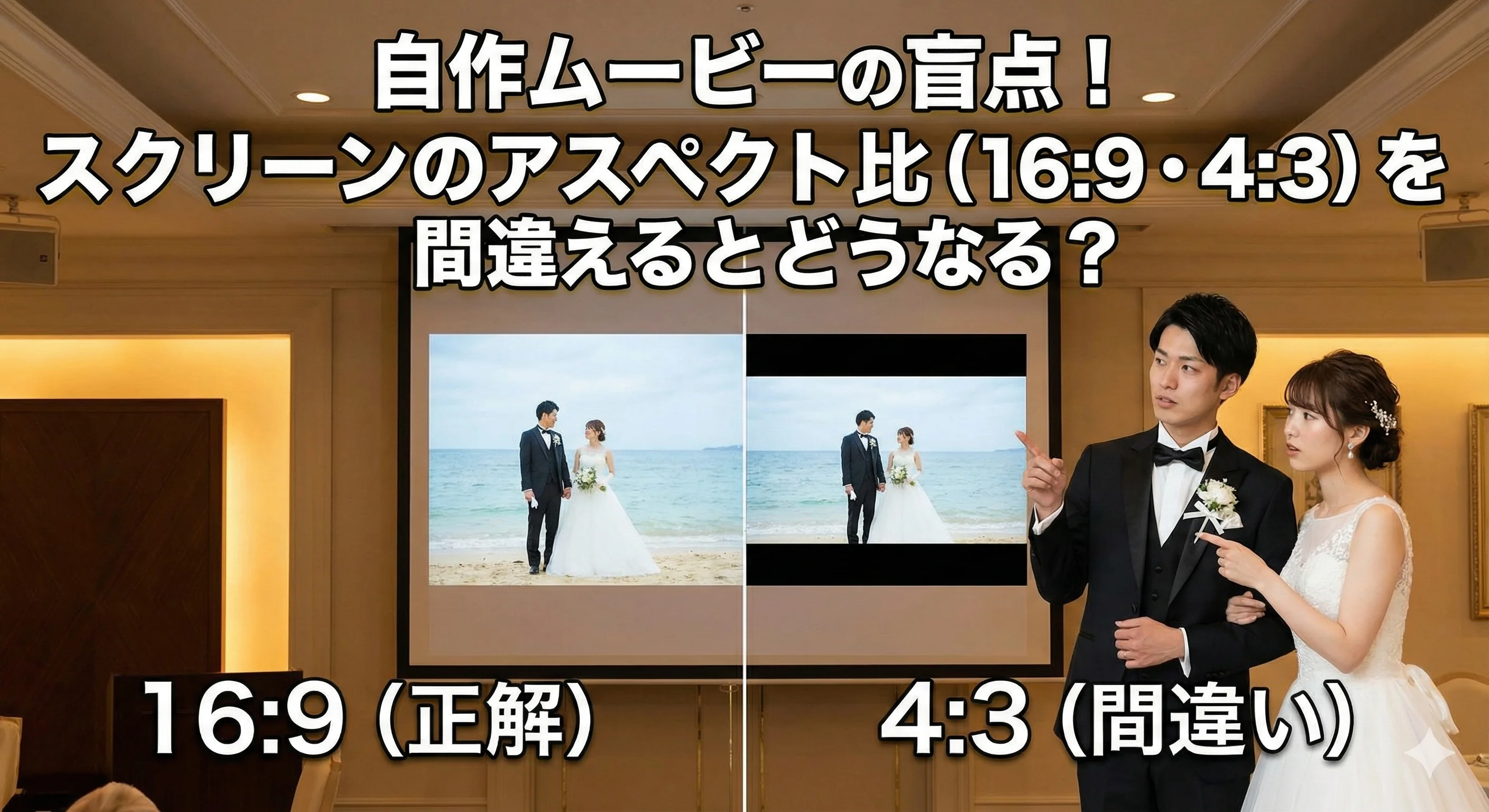 アスペクト比16:9と4:3を間違えるとどうなる?自作ムービーの盲点