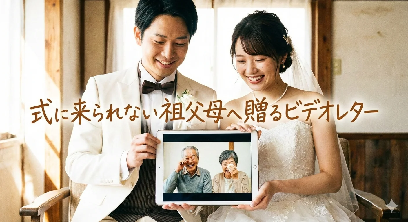 式に来られない祖父母へビデオレター!絆を繋ぐ最新演出法