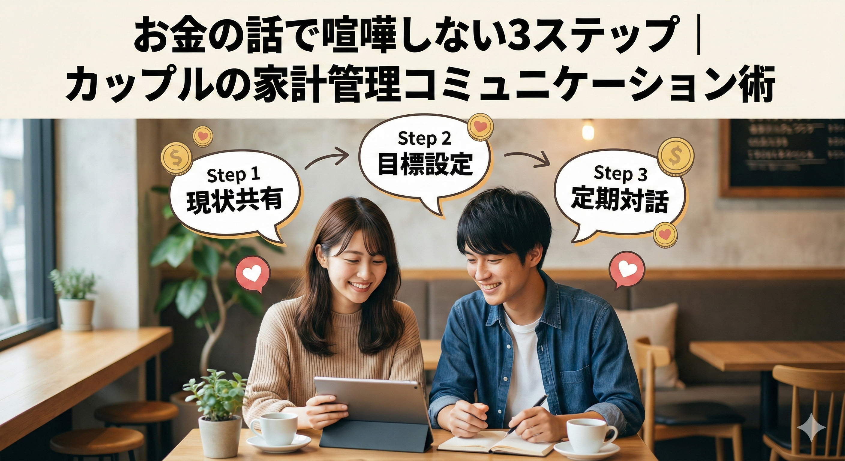 お金の話で喧嘩しない3ステップ！カップルの家計管理コミュニケーション