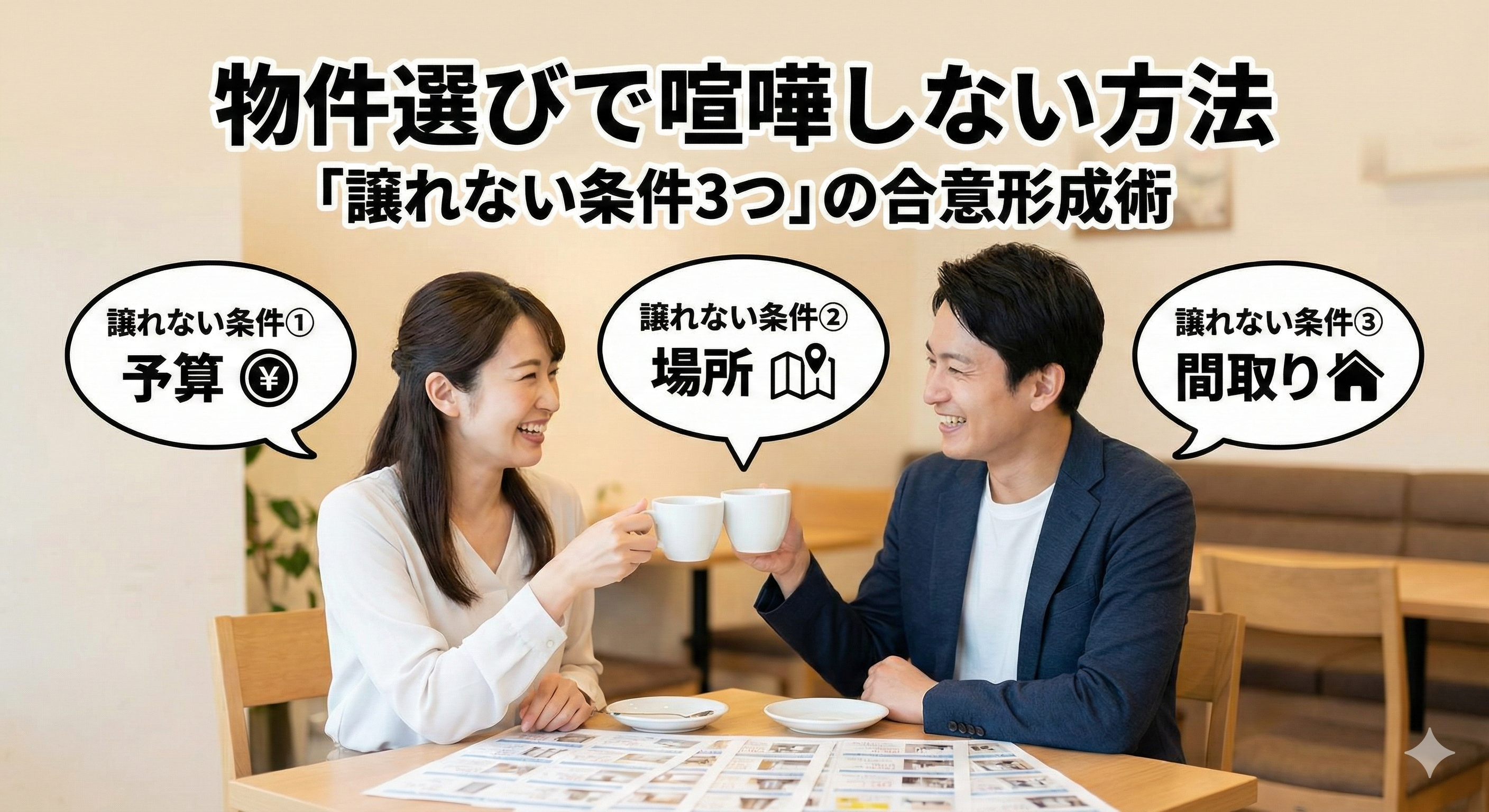 物件選びで喧嘩しない！「譲れない条件3つ」の合意形成術