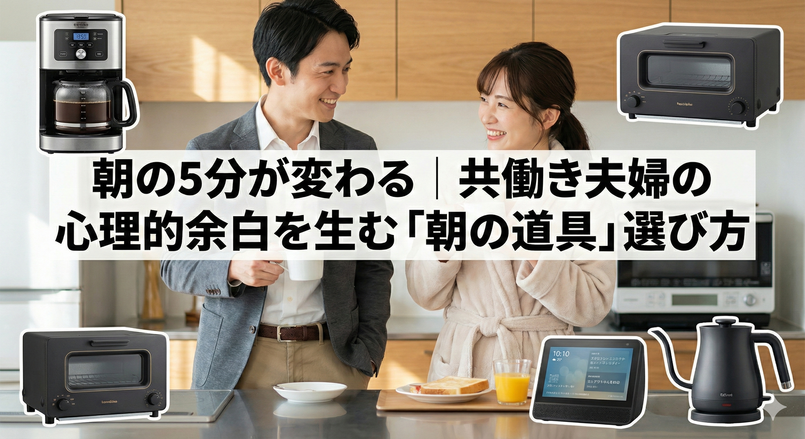共働き夫婦の朝を変える！心理的余白を生む「朝の道具」選び方