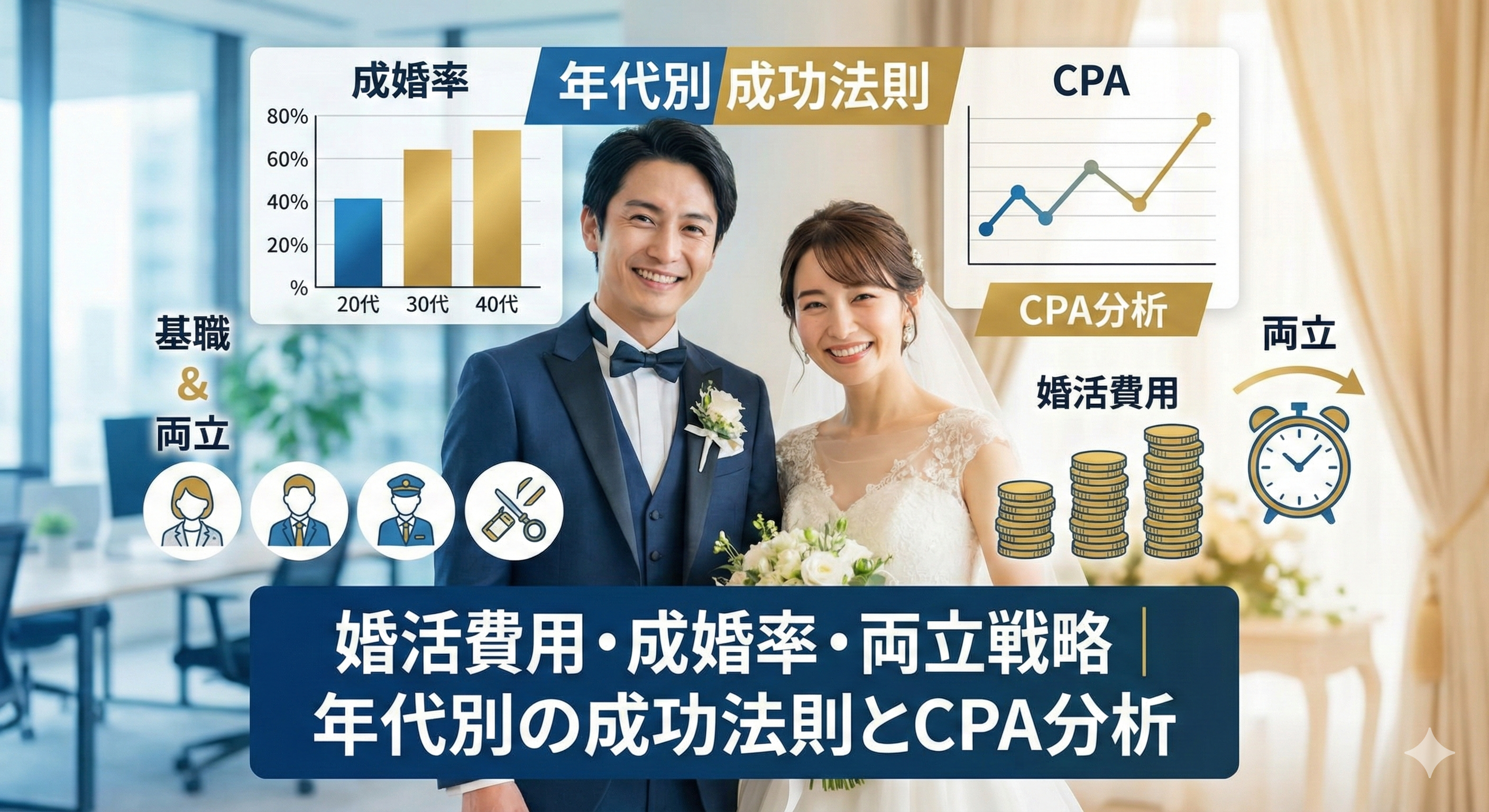 婚活費用・成婚率・両立戦略！年代別成功法則とCPA分析【2026年版】