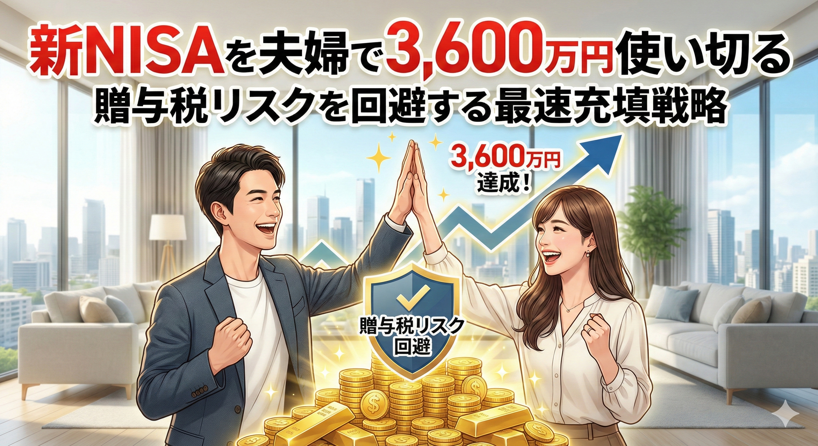 新NISA夫婦で3600万円使い切る！贈与税を回避する最速充填戦略