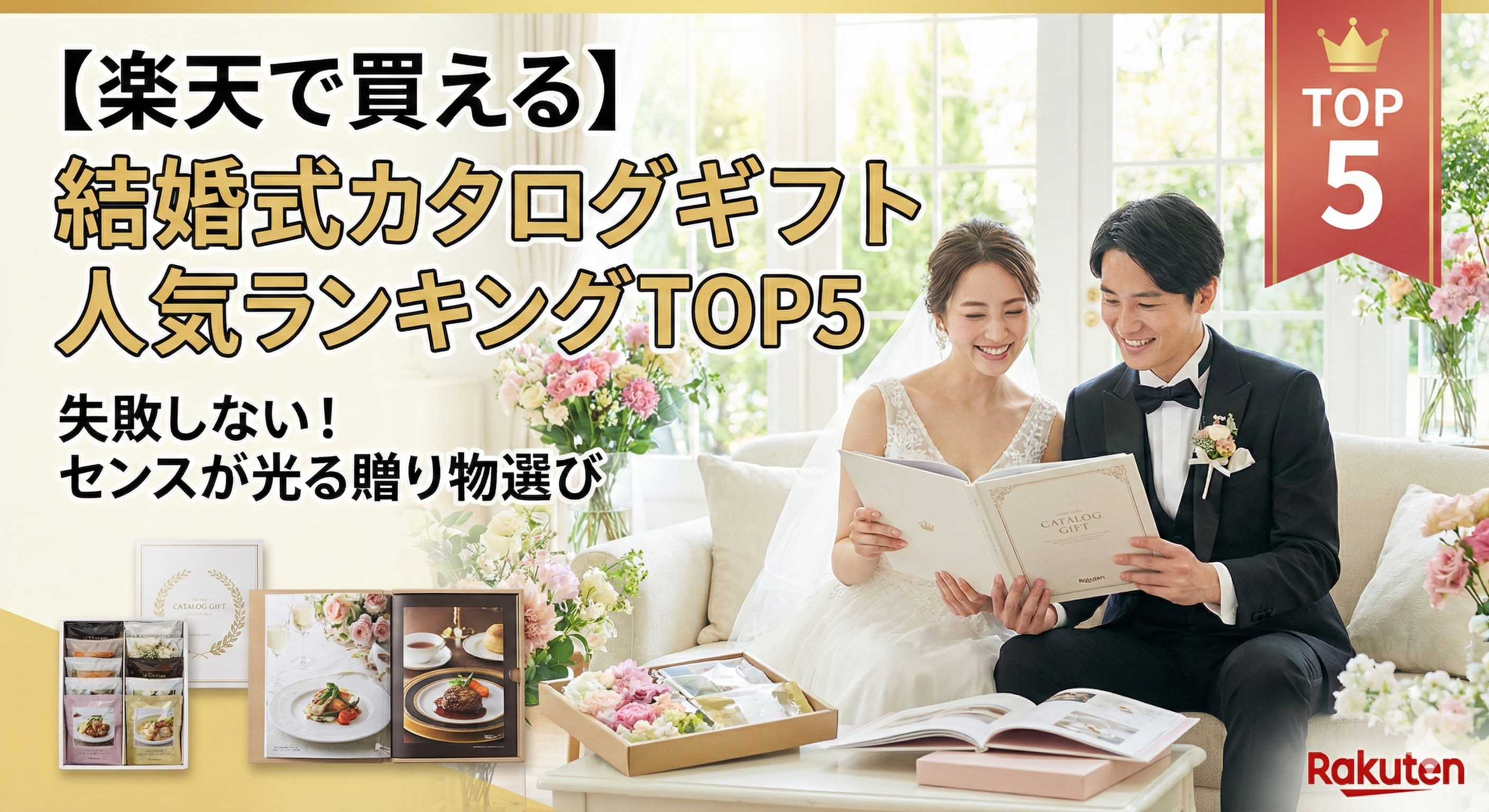楽天で買える結婚式カタログギフト人気TOP5!予算別おすすめ完全版