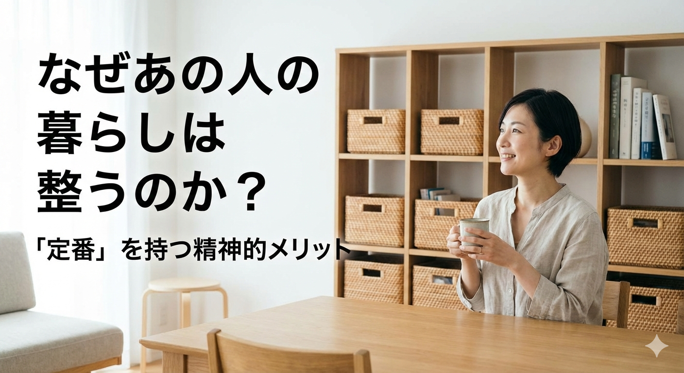 「定番」を持つだけで暮らしが整う！精神的メリットを行動経済学で解説