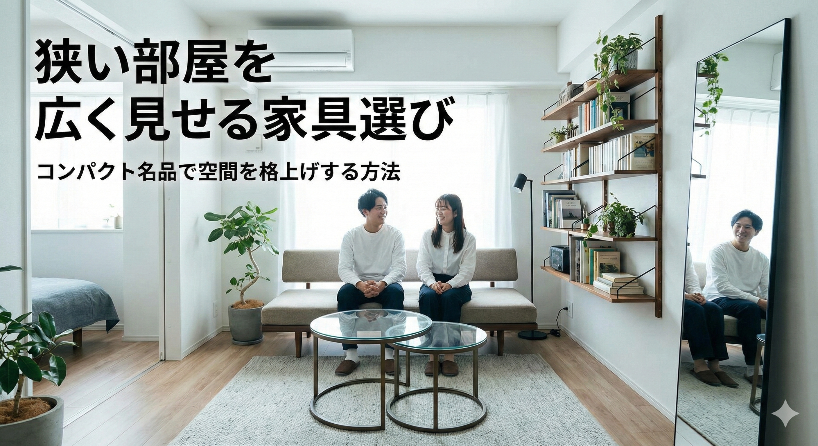 狭い部屋を広く見せる家具選び！コンパクト名品で空間を格上げ